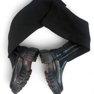 Ecco Women's Over the Knee Black Chunky Black Boots sz 6.5